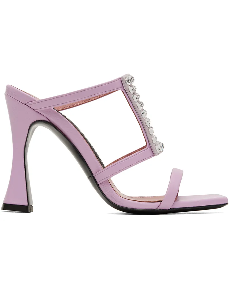 Les Petits Joueurs Purple Hoya Heeled Sandals Lilac