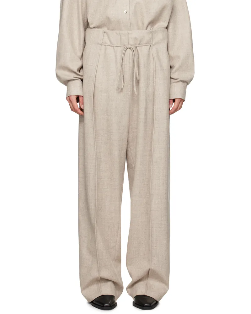LE 17 SEPTEMBRE Beige Drawstring Trousers Beige