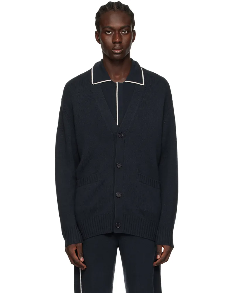 Lisa Yang Navy 'The Wilson' Cardigan In