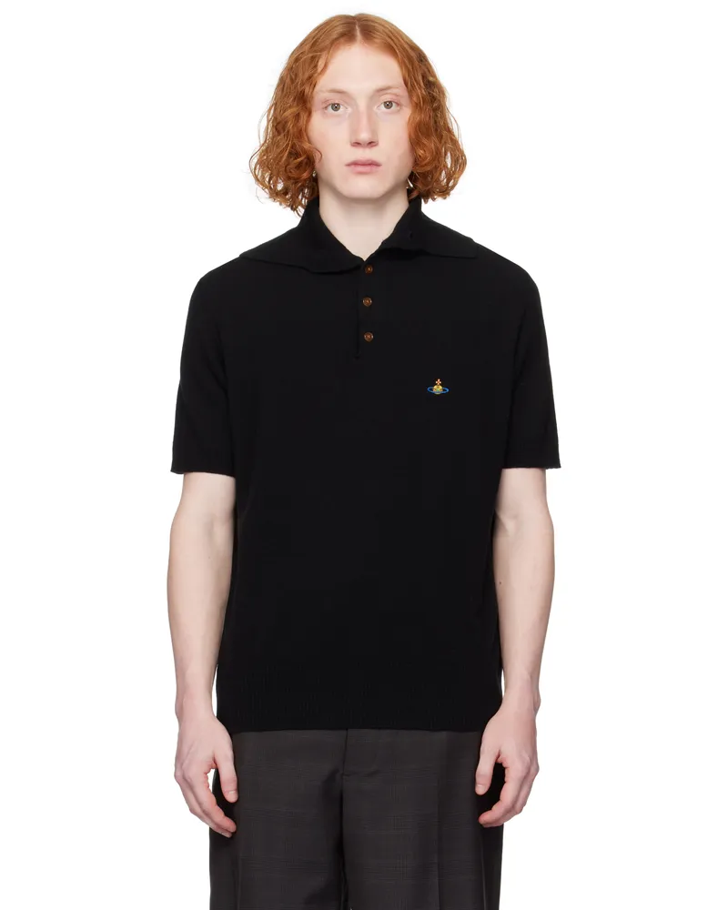 Vivienne Westwood Black Alex Polo Ss25-n401