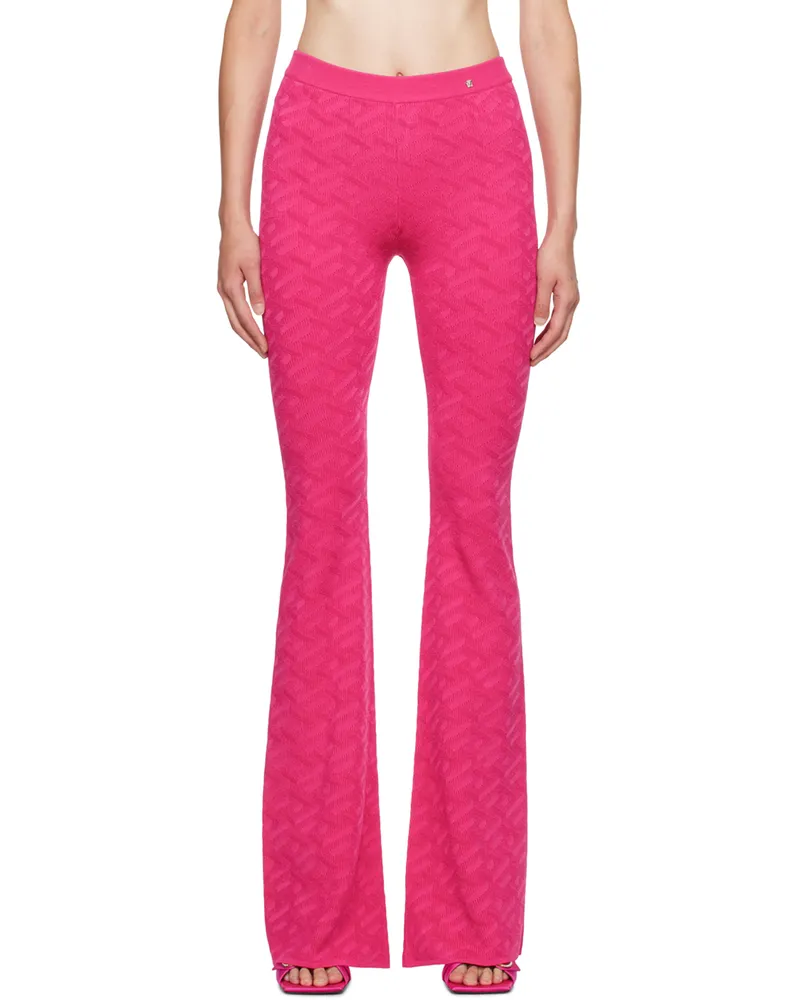 Versace Pink Jacquard Trousers 1po30