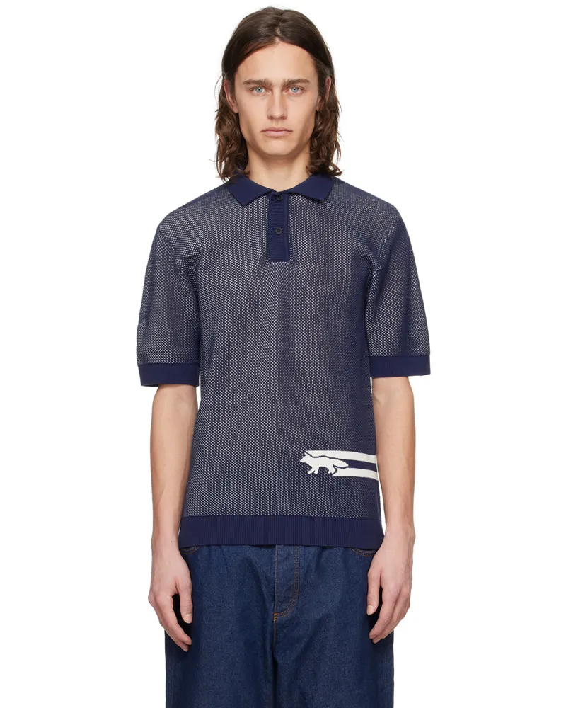 Kitsuné Navy Flash Fox Polo P492