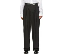Black Pleated 80's Trousers