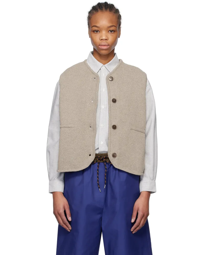 CORDERA Taupe Cotton Vest Taupe