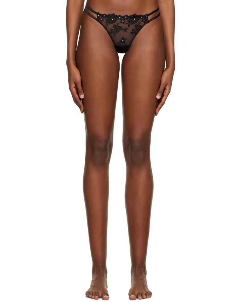 Fleur Du Mal Black Nailhead Thong 100