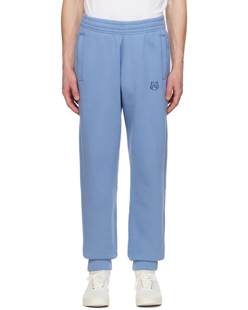 Kitsuné Blue Bold Fox Head Sweatpants P428