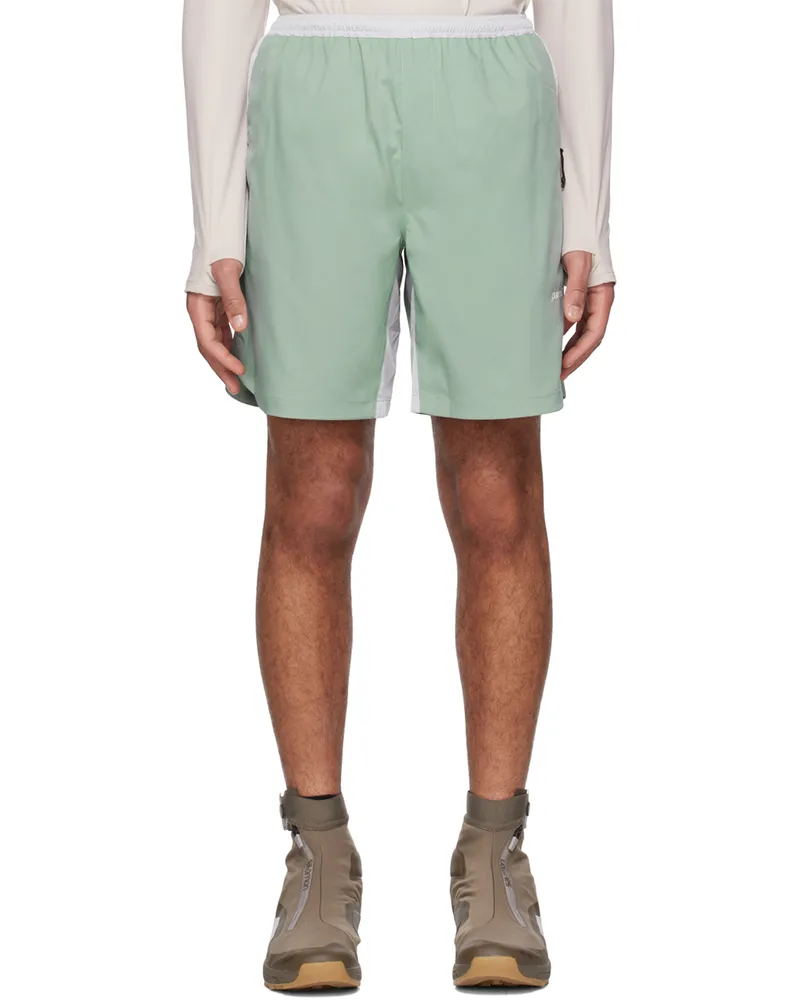 Parel Studios Green Paneled Shorts Mint