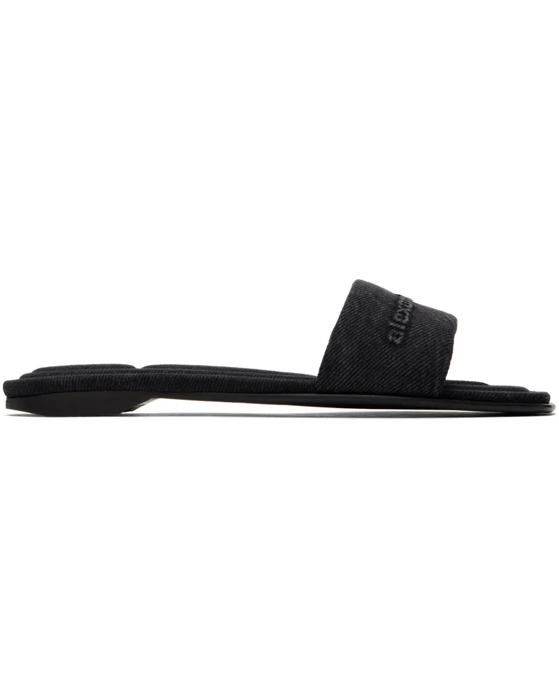 Alexander Wang Black VY Pool Sandals Grey