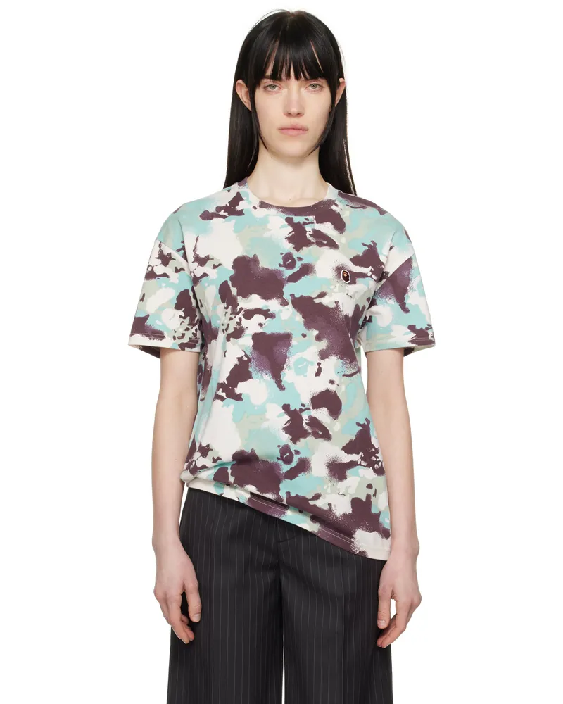 BAPE Blue & Purple Map Camo Oversized T-shirt Multi
