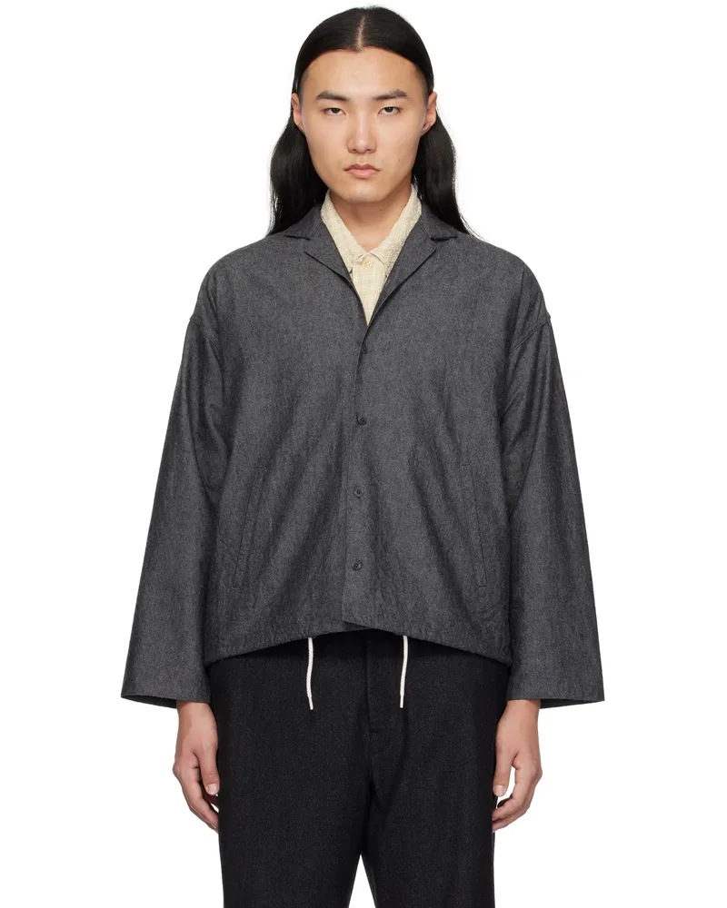 nanamica Gray Cotton Wool Deck Jacket Hg