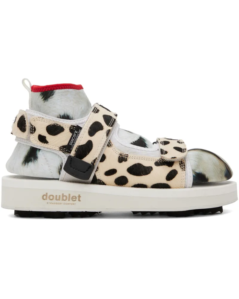 Doublet Off-White Suicoke Edition Animal Foot Layered Sandals Dalmatian