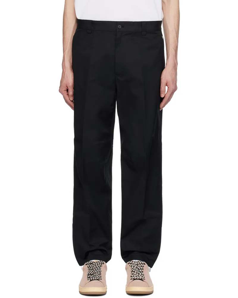 Lanvin Black Biker Trousers 10