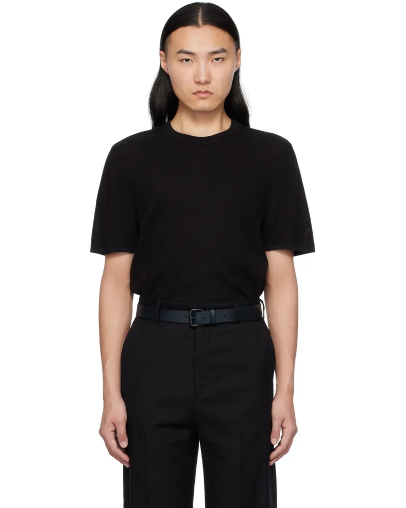 Rag & Bone Black Harvey Crewneck T-shirt