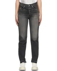 Doublet Black Recycled Straight-Leg Jeans Black