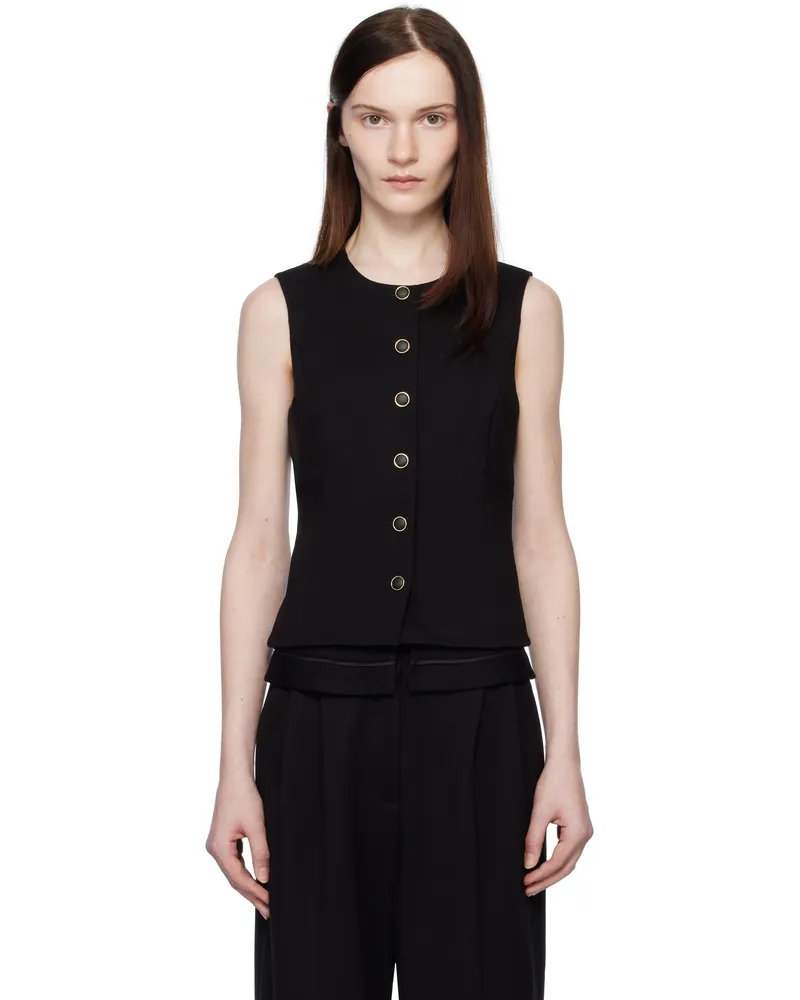 Rag & Bone Black Irina Ponte Vest Black