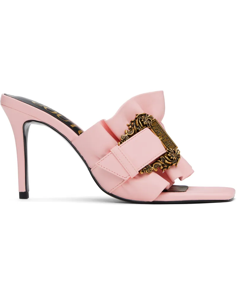 Versace Jeans Pink Baroque Buckle Emily Mules E489