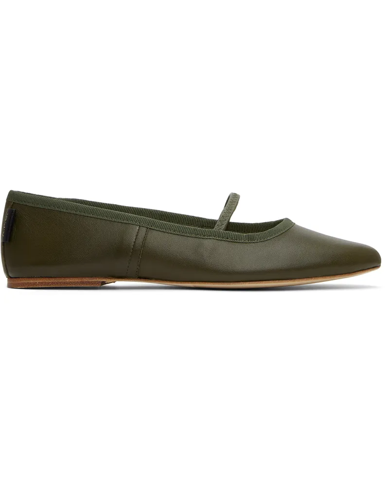 A.P.C. Khaki Swan Ballerina Flats Jaa