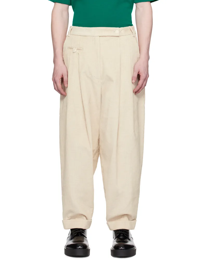 CORDERA Beige Undyed Trousers Cream