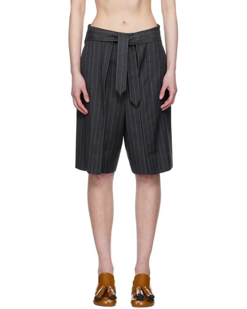 J.W.Anderson Gray Folded Front Pleat Shorts 945