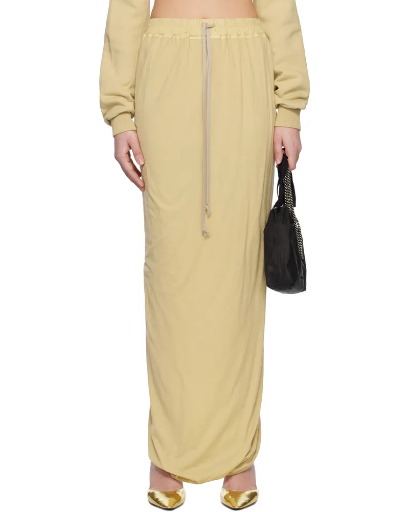 DRKSHDW by Rick Owens Beige Hollywood Pull On Pillar Maxi Skirt 81