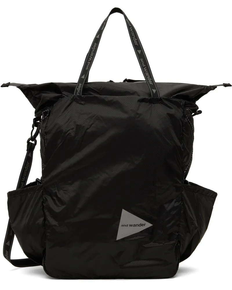 and wander Black Sil Tote 022charcoal