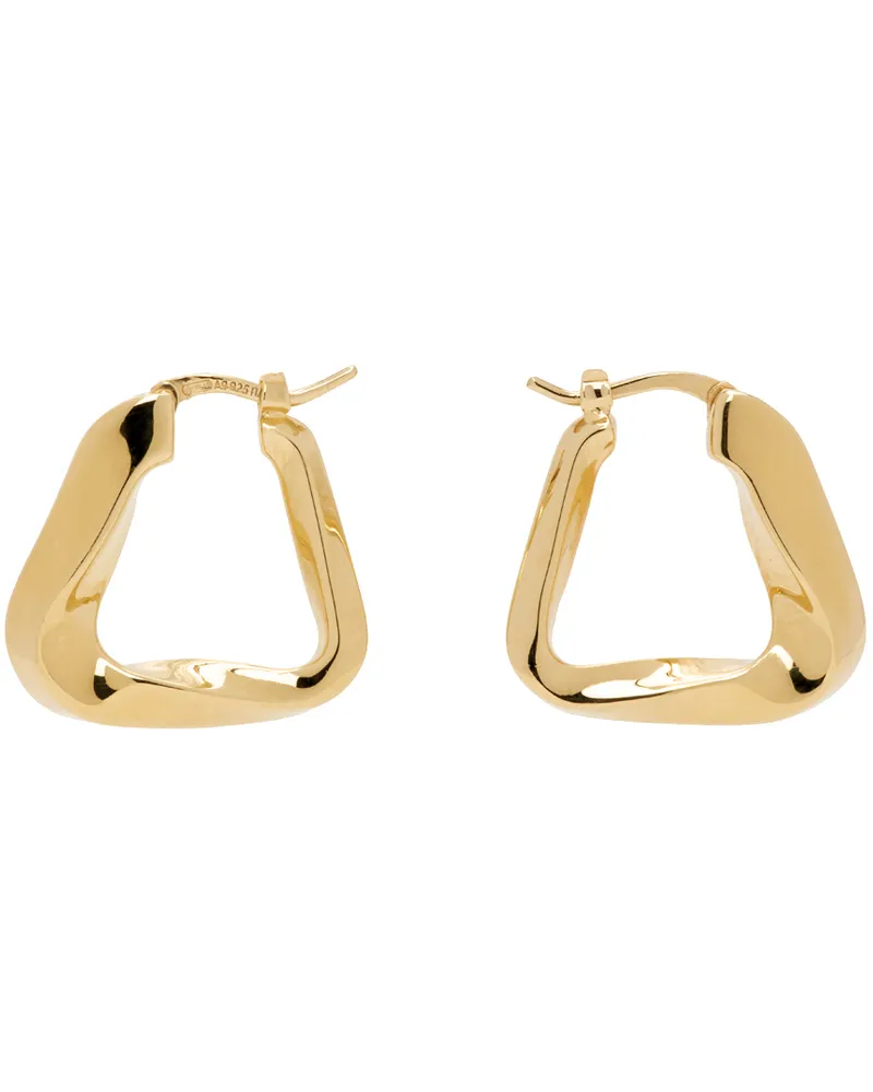 Bottega Veneta Gold Essentials Hoop Earrings Yellow