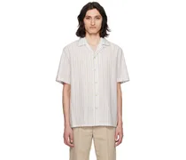 Beige & Off-White Stripe Shirt