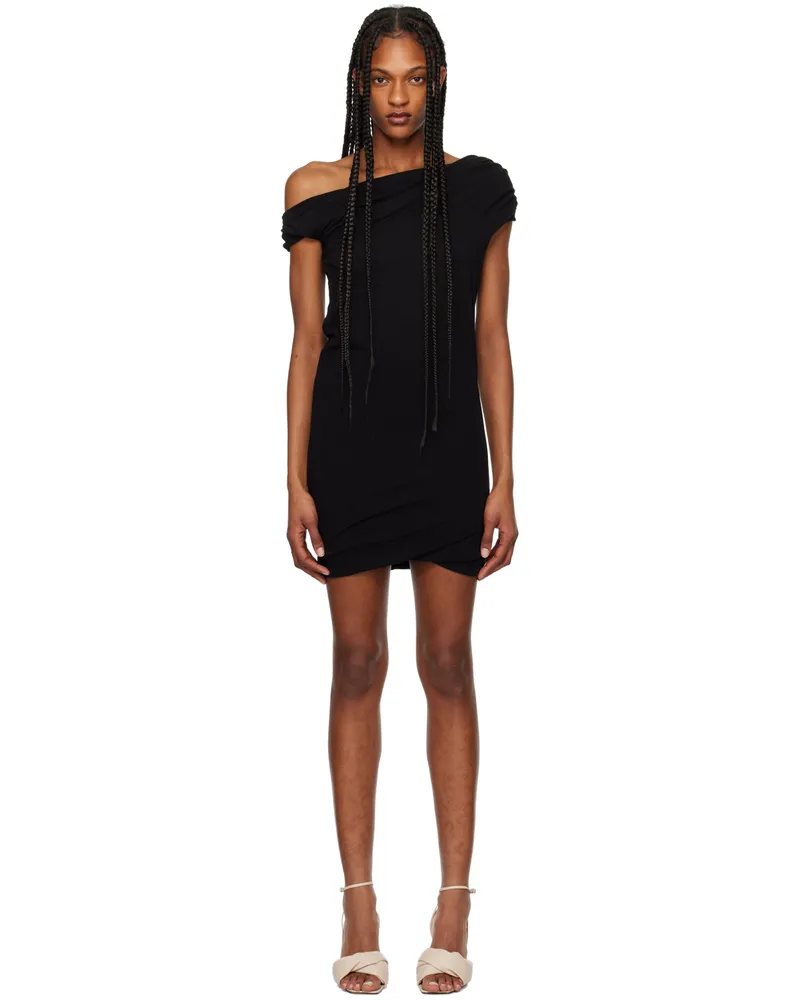 MSGM Black Off-The-Shoulder Minidress 99