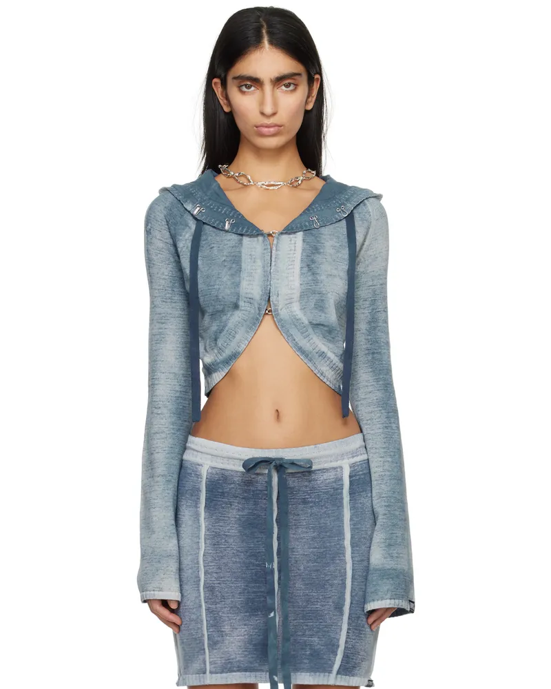 Charlotte Knowles Blue Enyo Hoodie Petrol