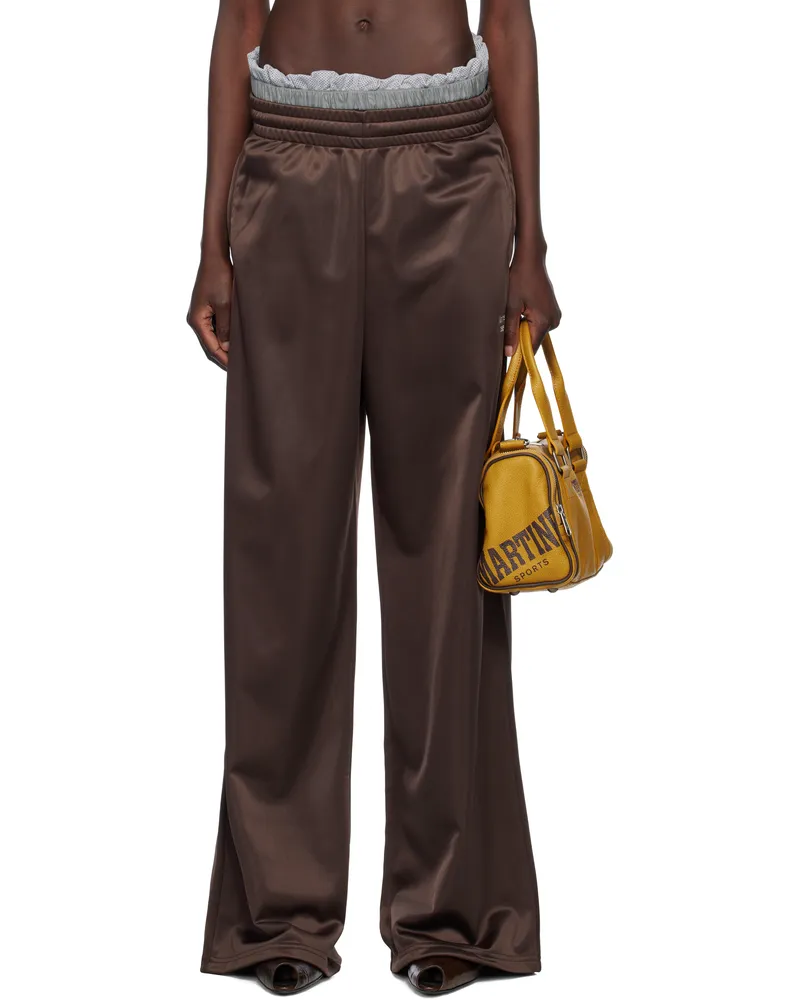 Martine Rose Brown Wide Leg Track Pants Brw
