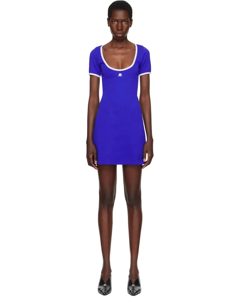 Courrèges Blue Holistic Contrast Minidress B174