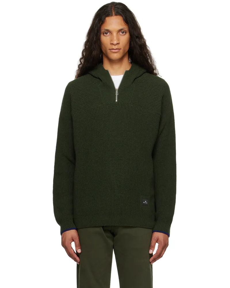 Paul Smith Green Half-Zip Hoodie 39