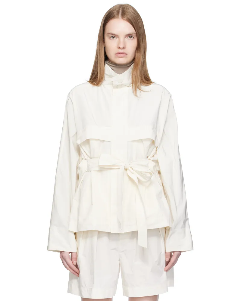 Issey Miyake Off-White Crumpled U Blouson Jacket 05
