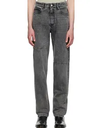 Maison Margiela Gray Paneled Jeans Black