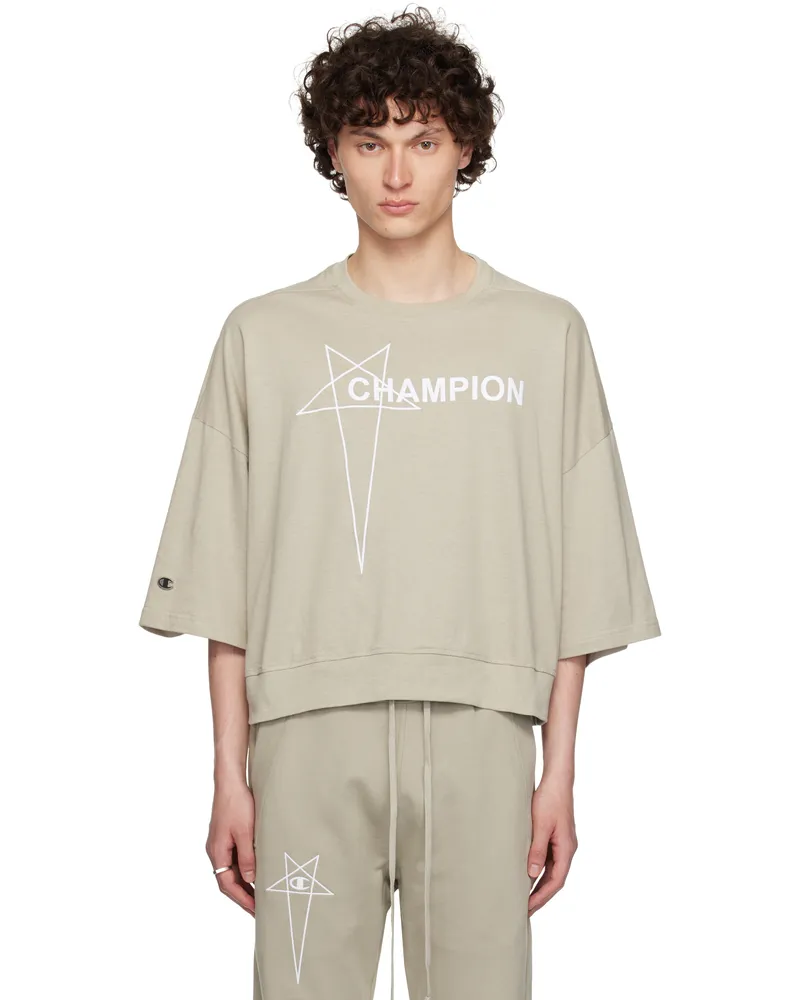 Rick Owens Off-White Champion Edition Tommy Cropped T-shirt 08