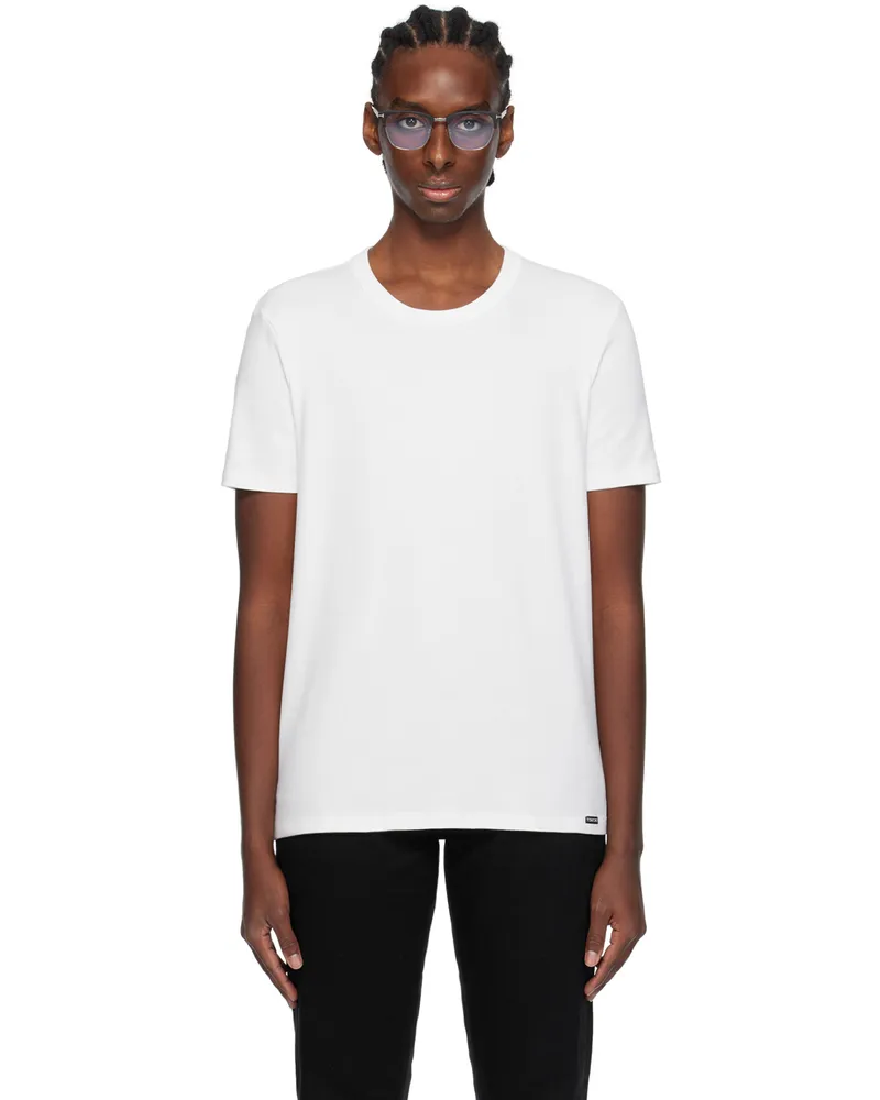 Tom Ford White Crewneck T-Shirt 100
