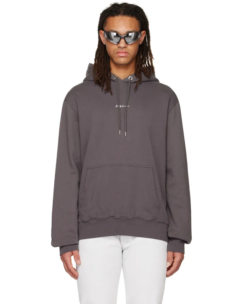Han Kjøbenhavn Gray Casual Hoodie Dark