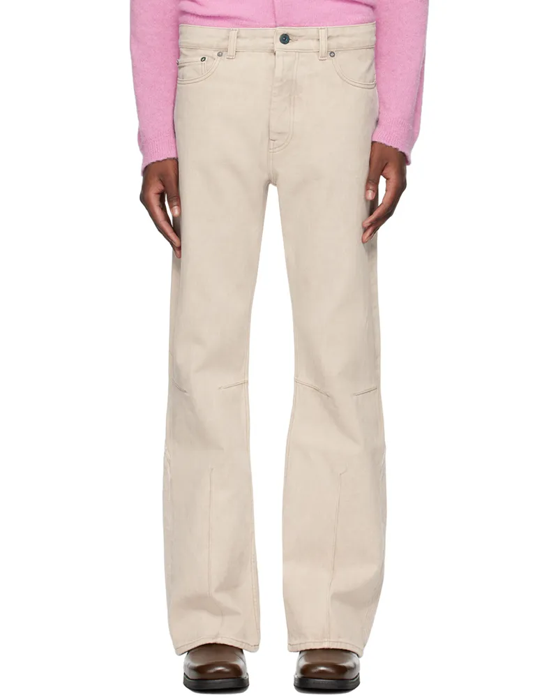 Our Legacy Beige Moto Cut Jeans Chost