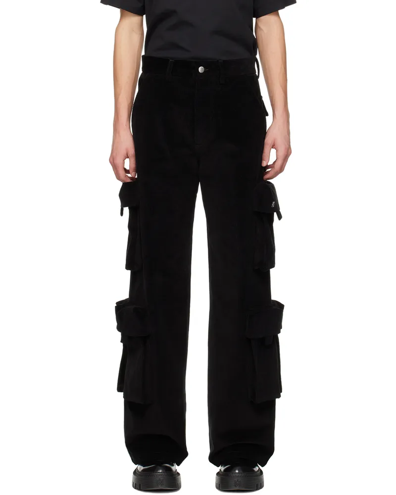 Amiri Black Multi-Pocket Cargo Pants Black