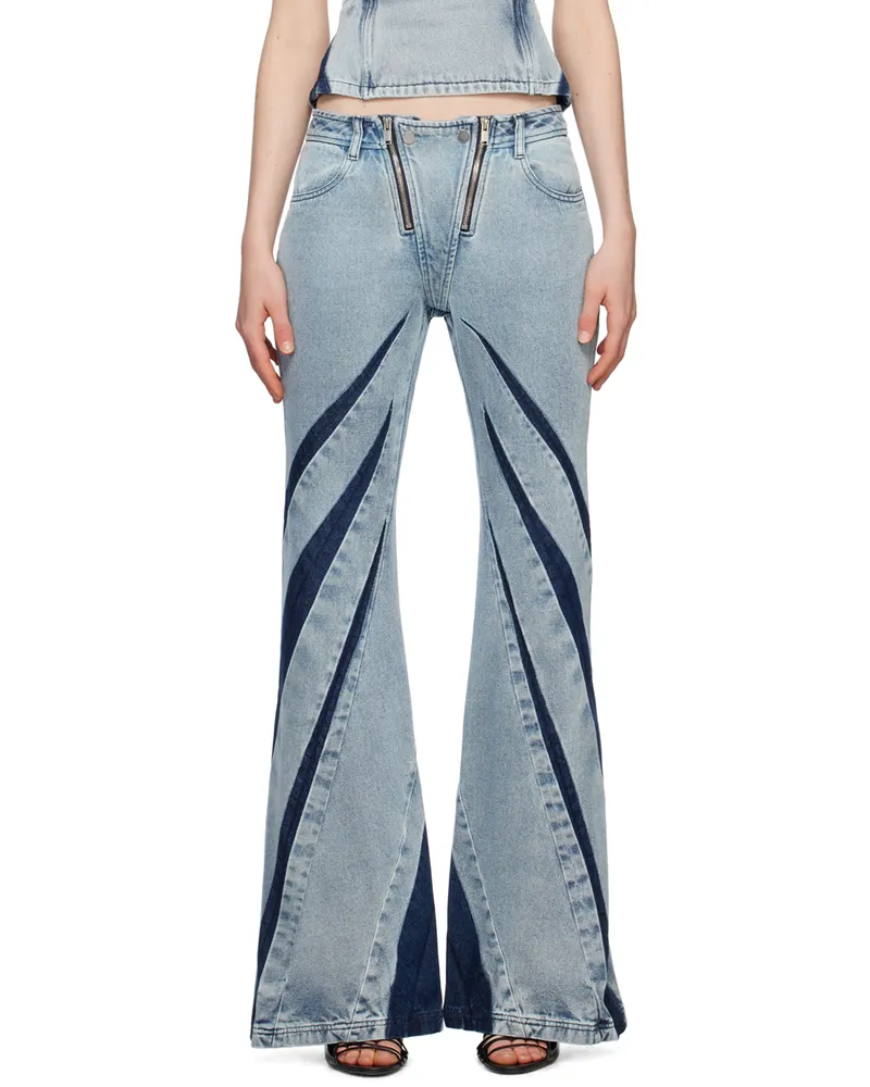 Dion Lee Blue Darted Jeans Indigo