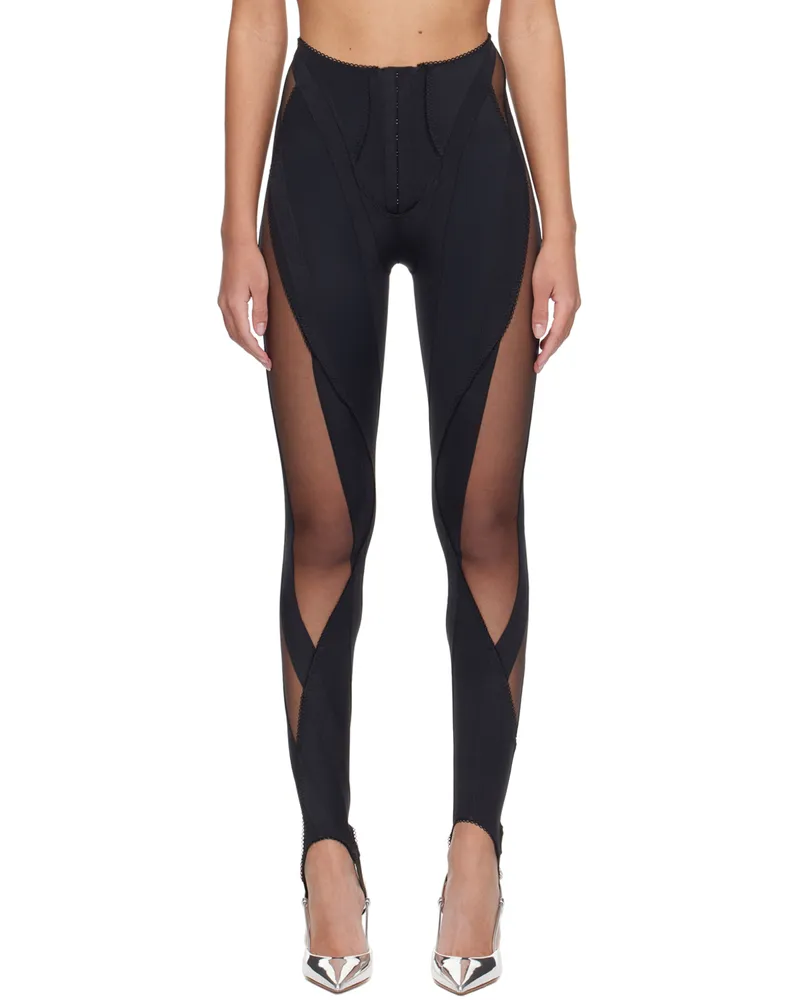 Thierry Mugler Black Spiral Leggings B1919