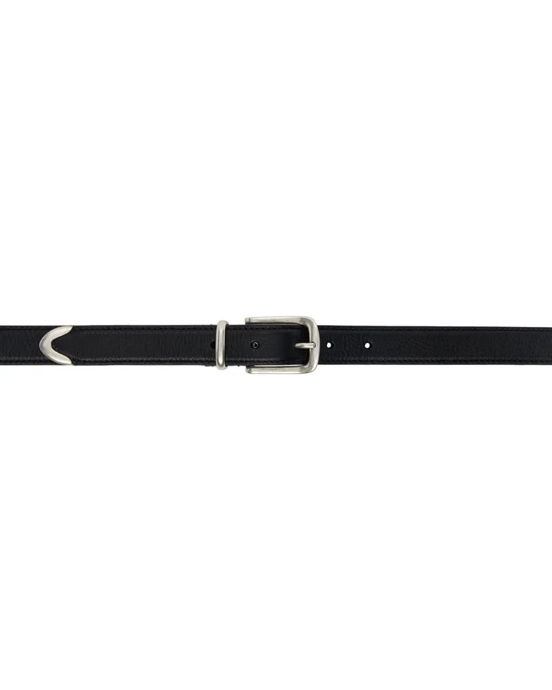 Anderson's Black Narrow Stitch Trimmed Belt N1