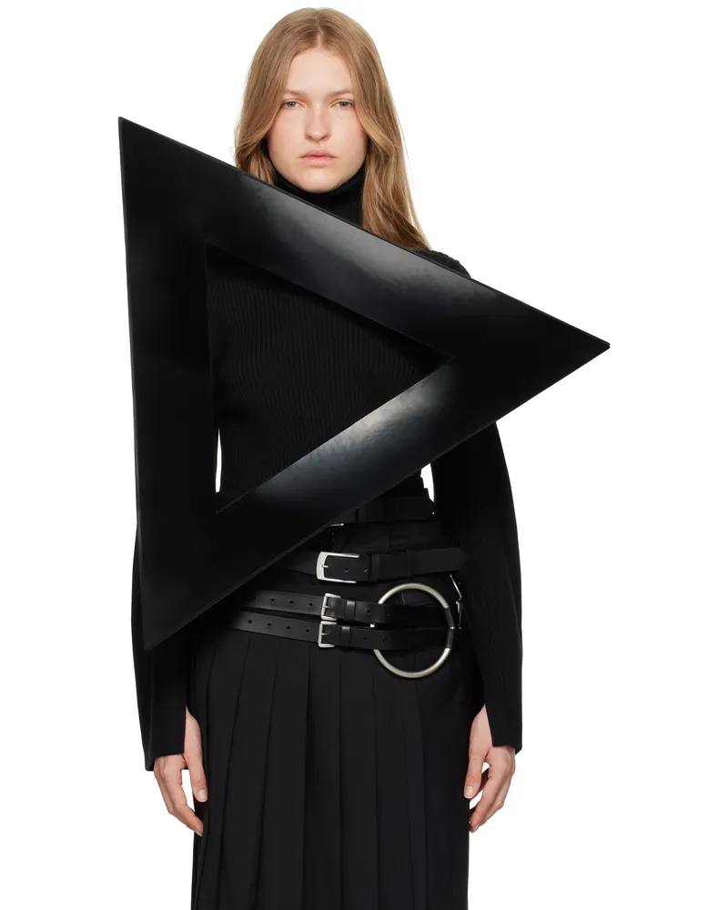 Junya Watanabe Black Enamel Triangle Top 1