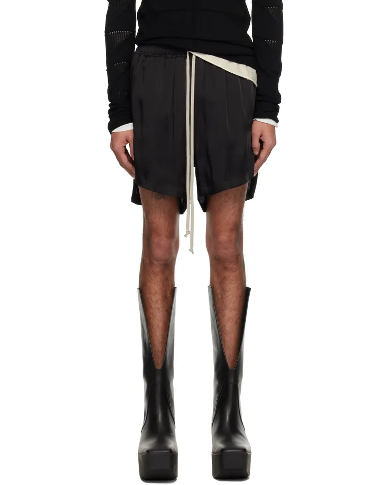 Rick Owens Black Hollywood Boxers Shorts 09