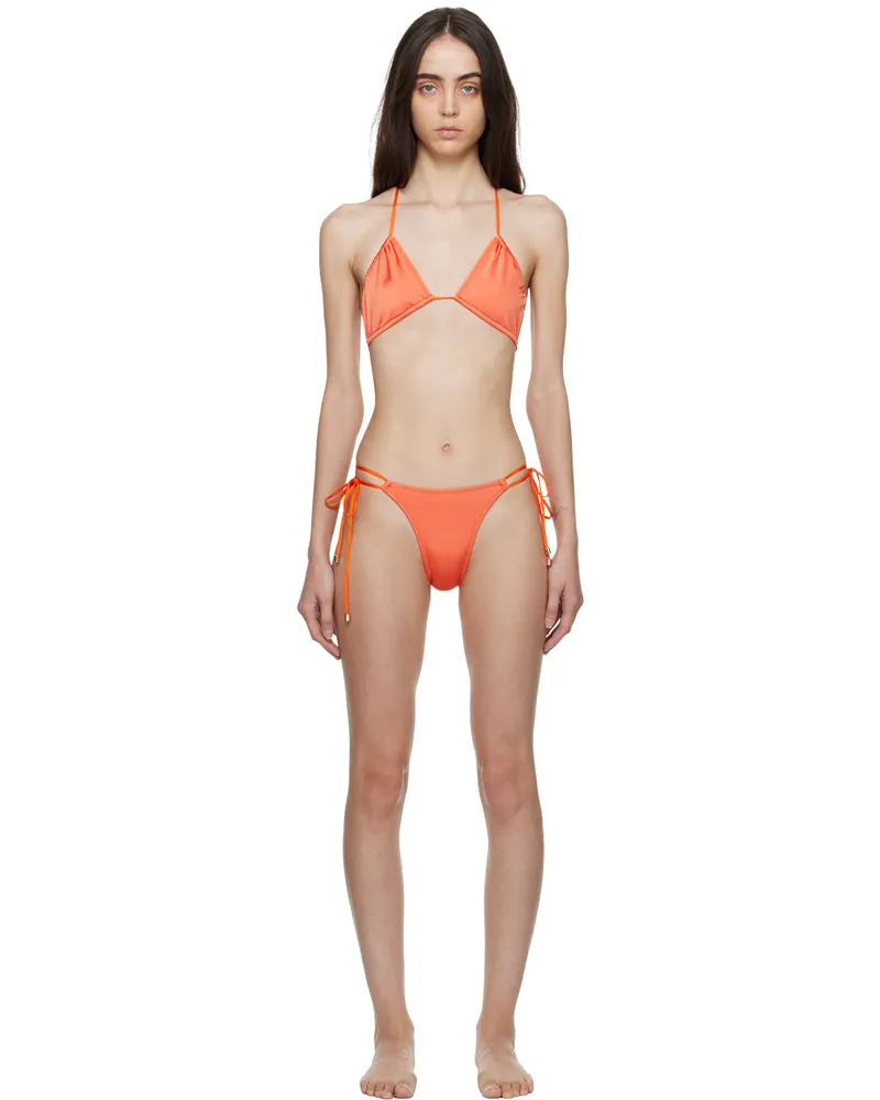DOS SWIM SSENSE Exclusive Orange Mica Top & Luna Bottom Bikini Naranja