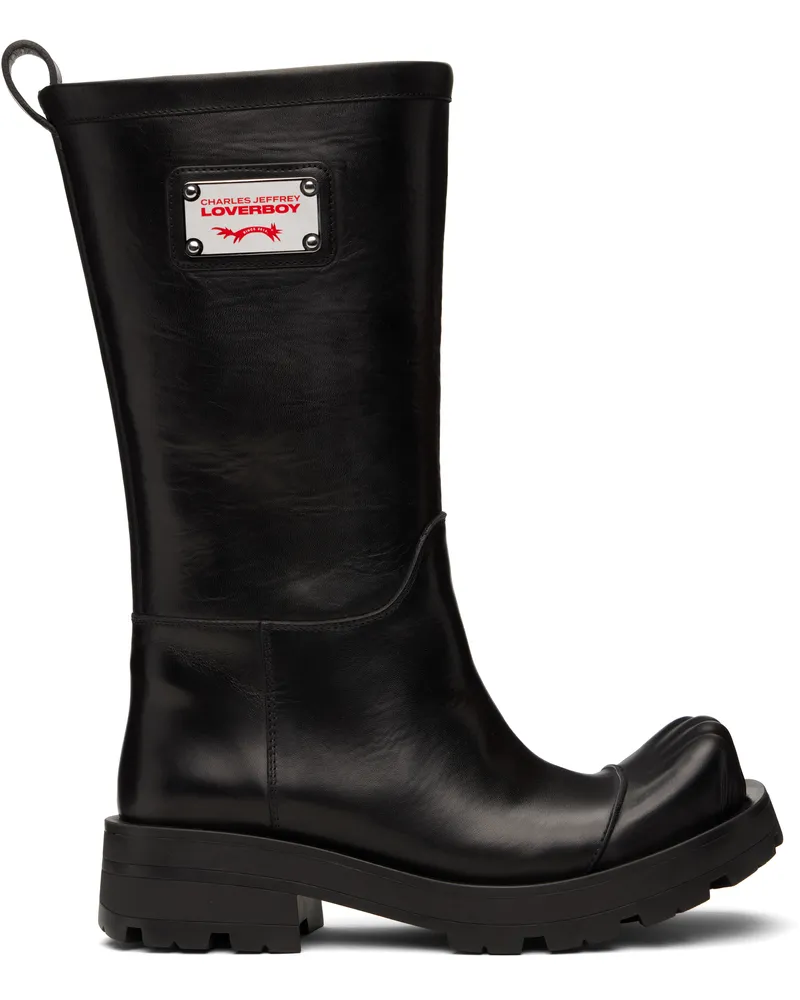 Charles Jeffrey Loverboy Black Sheathed Moggies Boots Black