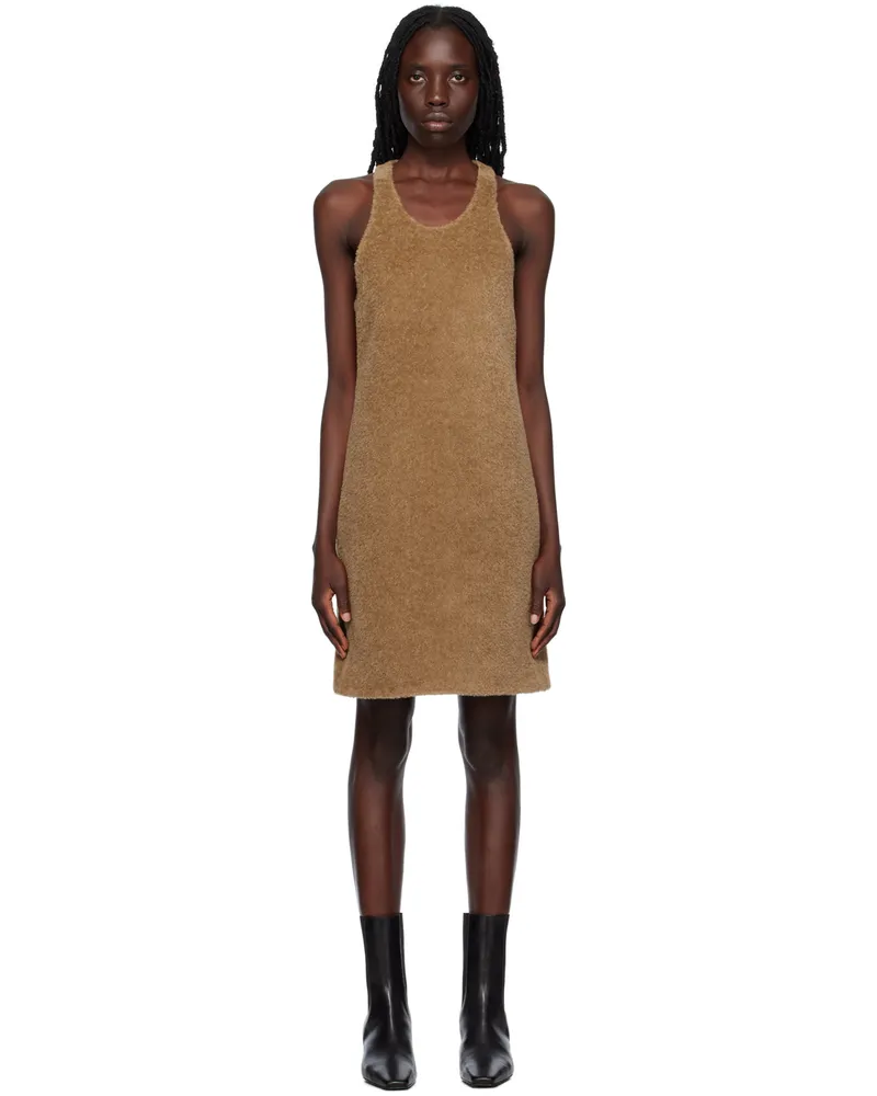 Totême Tan Scoop Neck Midi Dress 898