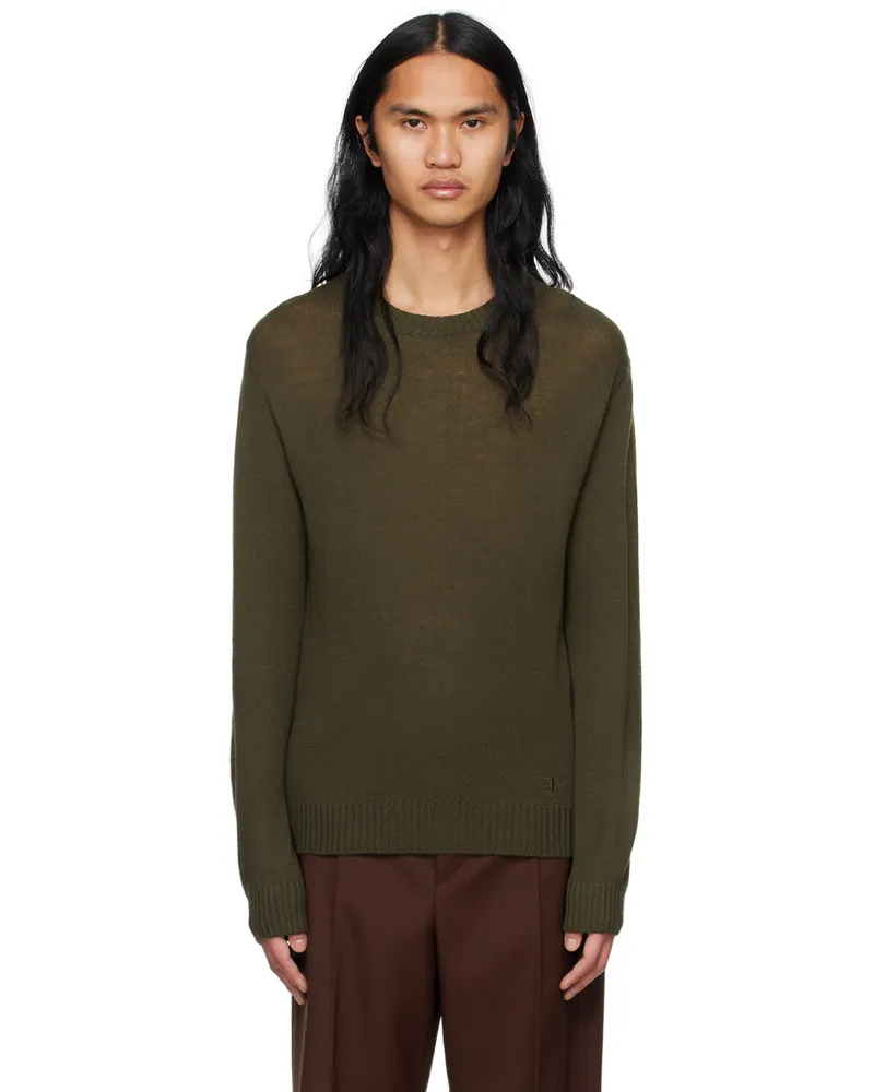 Jil Sander Khaki Embroidered Sweater 312