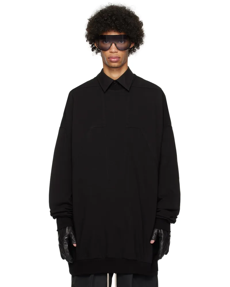 Rick Owens Black Splintered Peter Sweatshirt 09