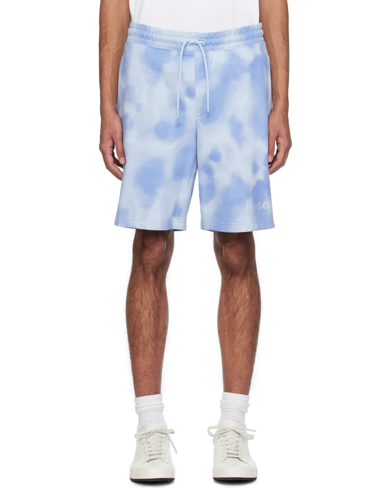 HUGO BOSS Blue Relaxed-Fit Shorts 485-open